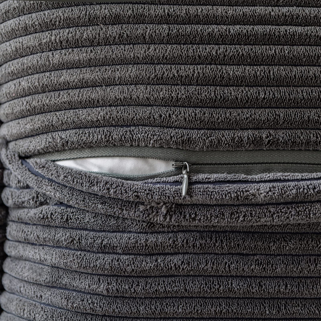 MIULEE Decorative Throw Pillow Covers for Couch 20x20 Inch Dark Grey 2 Pack