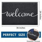 EARTHALL Funny Welcome Mats Outdoor, Front Door Mat for Outside Entry, Doormat Outside/Inside Entrance, Entry Door Rugs for Entryway Indoor, Outdoor Mats for Home Entrance, Front Porch Decor 36"x24"