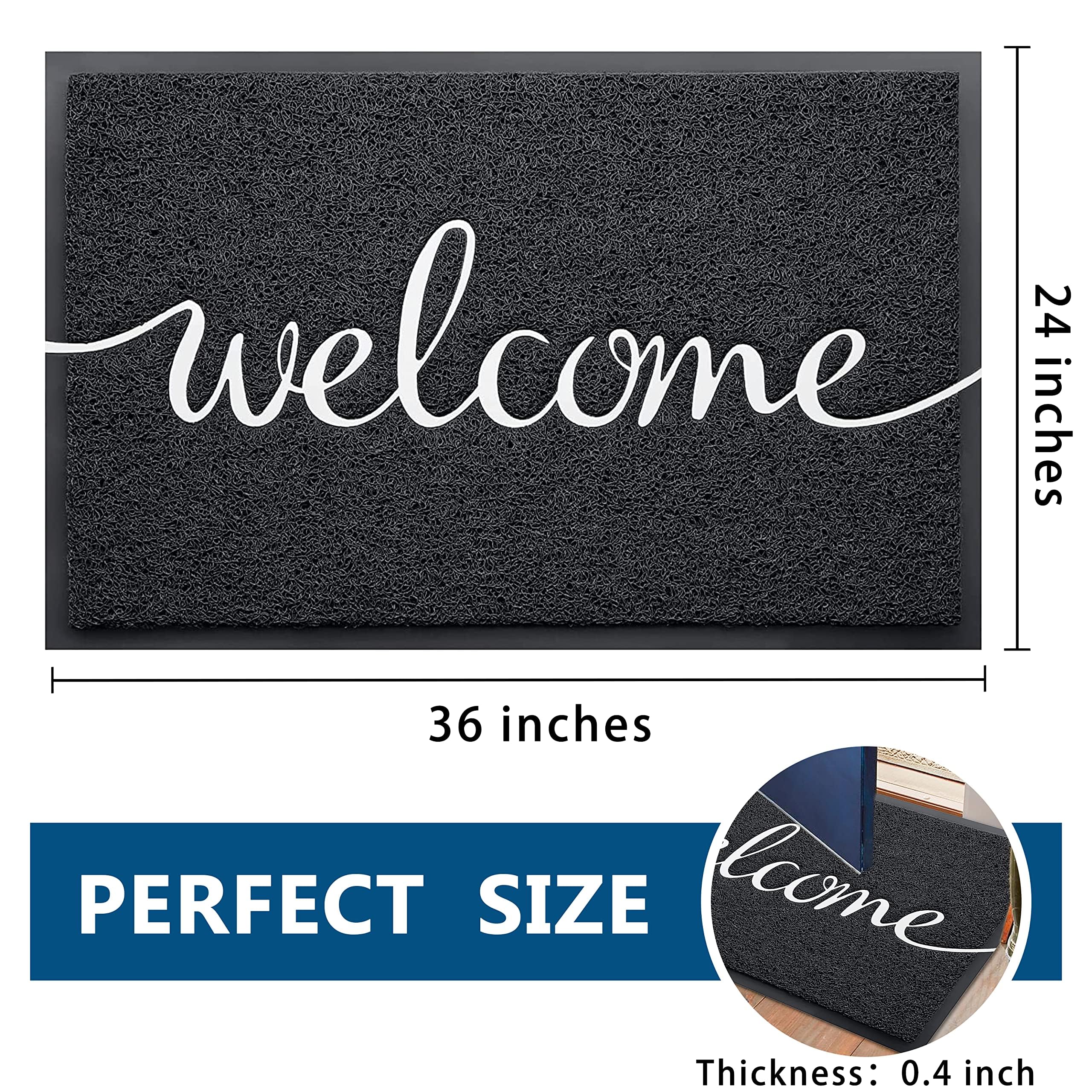EARTHALL Funny Welcome Mats Outdoor, Front Door Mat for Outside Entry, Doormat Outside/Inside Entrance, Entry Door Rugs for Entryway Indoor, Outdoor Mats for Home Entrance, Front Porch Decor 36"x24"