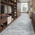 Restydon 3x14 Runner Rug Non Slip,Washable Hallway Runner Rug,Grey