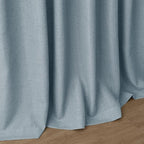 Nanspring Light Blue Linen Curtains 80 Inches Long 2 Panels Set for Living Room Bedroom Rod Pocket Back Tab Light Filtering Drape for Protect Privacy Curtain Modern Farmhouse Decor 52x80