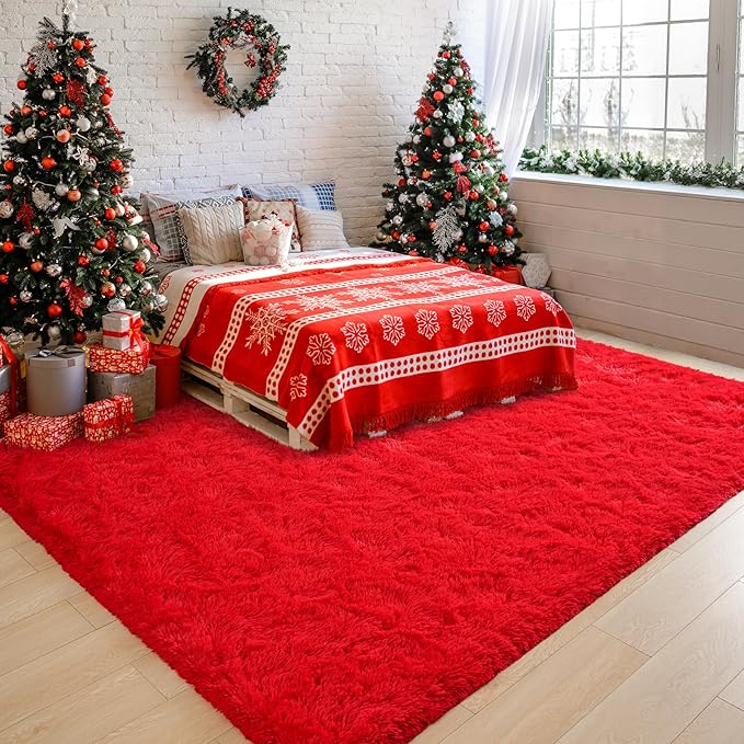 Chicrug Soft Area Rugs for Bedroom Living Room Plush Fluffy Rug 6x9