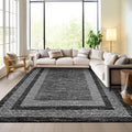 GarveeHome 10x13 Large Washable Geometric Area Rug Non Slip Non Shedding Floor Carpet