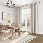 Guken 100% Blackout Curtains 84 Inch Length 2 Panels Set for Living Room Bedroom Back Tab Thermal Insulated Black Out Linen Drapes Room Darkening Window Curtains 84 Inches Long, Sand Beige