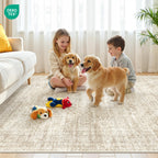 Restydon 3x5 Rug for Entryway,Washable Area Rug,Beige