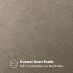 MIULEE Decorative Linen Pillow Covers 18x18 Inch Tan Taupe