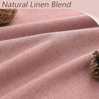 Guken 100% Blackout Curtains 84 Inch Length 2 Panels Set for Living Room Bedroom Back Tab Thermal Insulated Black Out Linen Drapes Room Darkening Window Curtains 84 Inches Long, Ash Rose