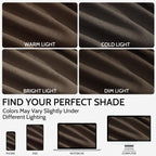 Nanspring Chocolate Linen Blend Light Filtering Back Tab Curtains 96 Inches Long, Semi Sheer Privacy Drapes for Living Room & Bedroom, 52x96 inch, 2 Panels