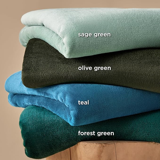 Bedsure GentleSoft Fleece Bed Blankets Full Size Sage Green - Soft Lightweight Plush Fuzzy Cozy Luxury Blanket Microfiber, 84x90 inches