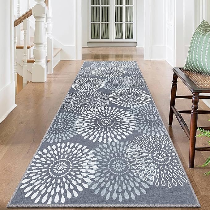 StepRite 2x6 Hallway Runner Rug, Washable Non-Slip Kitchen Rug for Entryway