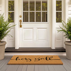 Barnyard Designs Natural Coco Coir Non-Slip Doormat (24x36, Y'all)