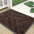 Colorxy Waterproof Doormat, Sturdy Natural Rubber Front Door Mats, Non Slip Low Profile Indoor Outdoor Entrance Mat, Stain Resistant Easy Clean Floor Mat for Patio or Entryway, 47''x24'', Dark Brown