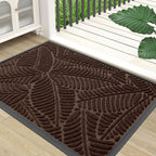 Colorxy Waterproof Front Doormat, Sturdy Natural Rubber Door Mat, 59x34