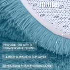 OLANLY 5x8 Machine Washable Large Area Rugs for Living Room, Bedroom, Soft Fluffy Shaggy Bedside Rug, Indoor Floor Carpet for Kids Girls and Boys, Dorms, Nursery, Home Decor Aesthetic, Slate Blue