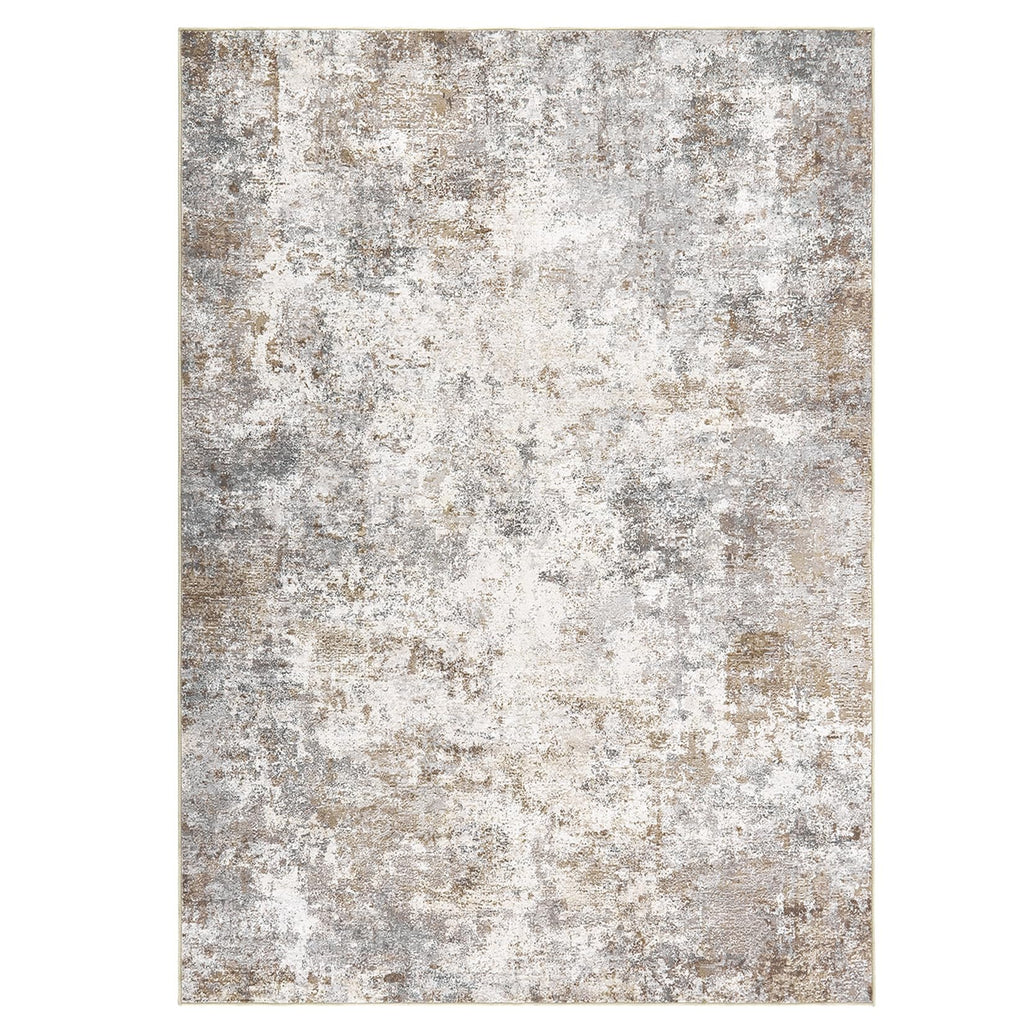 UERMEI 9x12 Area Rug Living Room Rugs - Washable Neutral Modern Abstract Soft Thin Large Rug Indoor Floor No Slip Rug Carpet for Bedroom Under Dining Table Home Office Decor - Brown Grey