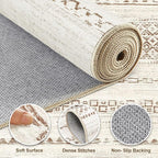 Nakagishi Boho 5x8 Area Rug Living Room Rugs Machine Washable Brown