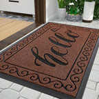 Yimobra Welcome Mats for Front Door 36x24, Heavy Duty Waterproof Outdoor Door Mat Outside Entrance, Non-Slip Low Profile Indoor Entryway Mat for Garage Patio, Maroon