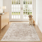 Madane 3x5 Area Rugs for Entryway, Washable Neutral Soft Rugs Brown/Sand