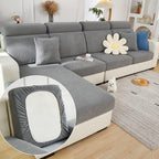 Couch Cushion Covers for Sofa Couch Covers Wear-Resistant Universal Sofa Cover Washable Stretch for Sectional Slipcovers (Texture-Gray,Extra Large Single Seat Cover)