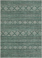 Nakagishi 6x9 Area Rugs Living Room: Washable Boho Large Neutral Soft Farmhouse Rug Stain Resistant Modern Indoor Floor Non-Slip Carpet for Bedroom Nursery Kids Playroom Office Dining Room Dorm- Green