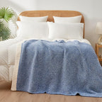 Snuggle Sac Royal Blue Throw Blankets for Couch, Super Soft Warm Blankets Cozy Knit Fuzzy Plush Lightweight Throws for Sofa, Bed,Living Room, Royal Blue, 50x60 inches