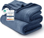 Bedsure GentleSoft Fleece Blanket California King Mineral Blue - Lightweight Plush Fuzzy Cozy Soft Bed Blankets, 102x96 inches