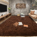 Tepook Area Rugs 9x12 for Living Room, Super Soft Fluffy Rugs for Bedroom, Modern Shaggy Rug Fuzzy Carpets for Kids, Plush Indoor Nursery Home Decor Rug with Non-Slip Bottom, Brown