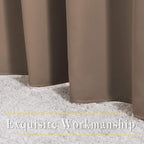 NICETOWN Cappuccino Blackout Bedroom Curtains 96 inches Long, Grommet Thermal Insulated Room Darkening Window Treatments Sound Reducing for Living Room, W46 x L96, 2 Panels