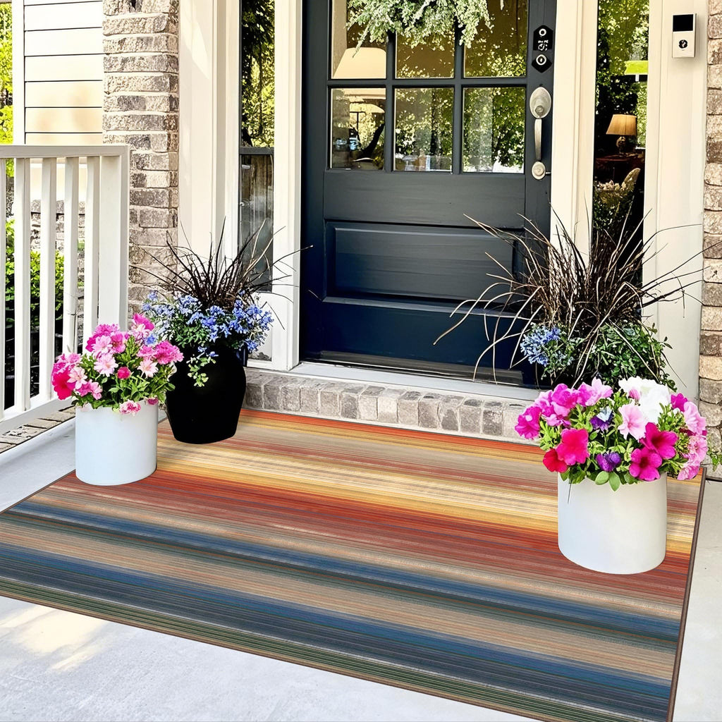 Othilic 3x5 Ombre Entry Rug - Washable Indoor Outdoor Mats for Front Door