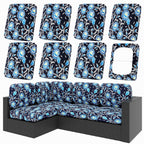 hyha 12Pcs Patio Cushion Covers, Stretch Outdoor Couch Cushion Covers
