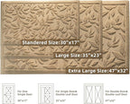 Beige Leaves Outdoor Indoor Entrance Door mat, Absorbent Durable Heavy Duty Welcome Front Door Mat,Thick Natural Rubber Back,Easy Clean Entryway Mat 47x32 Inch, Low Profile