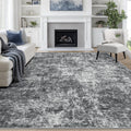 9x12 Area Rugs for Living Room Washable Bedroom Dining Room Black Grey