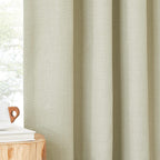 NICETOWN Room Darkening Bedroom Curtains 84 inches Long, Pinch Pleated Curtains Faux Linen Blend Light Blocking Noise Canceling Thermal Drapes for Living Room, Linen Beige, W52 x L84, 2 Panels