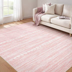 Nakagishi Boho 4x6 Pink Area Rug Living Room Rugs Machine Washable