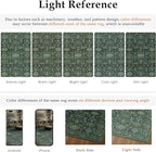 8x10 Washable Area Rug for Living Room Bedroom Vintage Green Non Slip Carpet Traditional Retro Soft Low Pile Large Throw Rug for Dining Room Kitchen Office Indoor