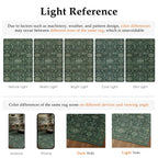WondRg 6x9 Washable Area Rug for Living Room Bedroom Vintage Green Carpet Soft Low Pile Traditional Retro Non Slip Throw Rug for Dining Room Entryway Indoor Dorm Kitchen