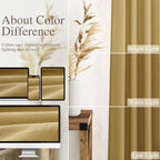 Nanspring Gold Linen Curtains 72 Inch Length for Living Room Semi Sheer Light Filtering Door Drapes 2 Panels Set for Kids Bedroom Light Filtering Back Tab Rod Pocket Modern Farmhouse Decor 52x72