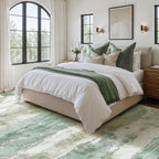 BEIMO 10x14 Green Abstract Area Rug, Washable Non-Slip for Bedroom