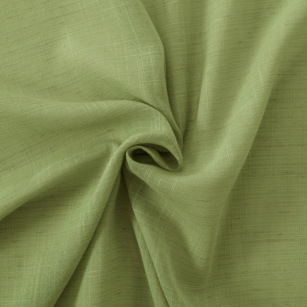 BGment 40 Inches Long Olive Green Linen Curtains for Short Window - Rod Pocket Small Drapes Textured Light Filtering for Cafe Bedroom Spring Lightweight Natural Rustic, 2 Panels Set, 42 X 40 Inch