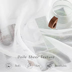 NICETOWN Ivory Sheer 102 inch Curtains for Living Room, Grommet Elegant & Airy Sheer Window Treatments Lightweight Drapes for Living Room/Bedroom, 2 Panels, W54 x L102