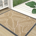 Colorxy Waterproof Front Doormat, Sturdy Natural Rubber Door Mat, 35x23