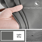 Deconovo Blackout Curtains, Thermal Insulated, W42 x L84 2 Panels, Back Tab, Machine Washable, Room-Darkening Drapes for Bedroom/Living Room Light Grey