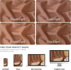 NICETOWN Linen Caramel Curtains 96 inches Long for Living Room, Grommet Thick Flax Linen Privacy Added with Light Filtering Window Treatments for Bedroom, W55 x L96, 2 Panels