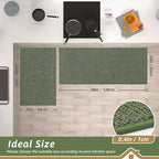 BEQHAUSE Kitchen Rugs and Mats 2PCS, Non-Slip Kitchen Mats for Floor, Absorbent and Stain Resistant Kitchen Runner, Machine Washable Rugs for Kitchen, Laundry & Sink, 20"x32"+20"x48", Green
