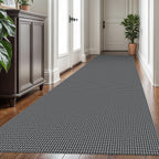 KOZYFLY Extra Long Runners for Hallways 3x16 ft Washable Kitchen Runner Non Slip Rubber Backed Hallway Rug Cotton Entryway Runner Rug Floor Carpet for Indoor Hall, Kitchen, Stair, Grey/Dark Grey