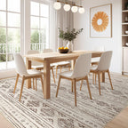 Nakagishi Boho 6x9 Area Rug Living Room Rugs Machine Washable Dark Brown