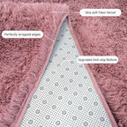 Quntue Runner Rugs for Bedroom 2x6 Rug Runners for Hallways Non Slip Soft Shag Bedside Rug, Fluffy Area Rug Throw Rugs for Living Room, Floor Carpet Runner for Nursery Kids Dorm, Blush