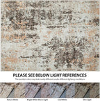 5x7 Area Rugs for Living Room Washable Bedroom Dining Room Brown Beige
