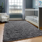 ONASAR Grey 6x9 Area Rugs for Living Room, Gray Large Fluffy Shag Rug for Bedroom, Ultra Soft Plush Big Indoor Floor Carpet for Kids Girls Boys Baby Teen Dorm Nursery Home Decor Aesthetic