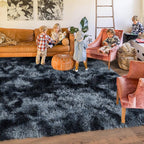 Rugs for Bedroom 4x6, Soft Shaggy Modern Shag Area Rug for Living Room, Upgrade Non-Slip Plush Fluffy Carpet for Kids Boys Girls Room Home Decor Aesthetic, Blue Grey